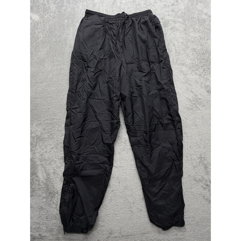 Vintage Nike Pants Mens‎ Large Black Taffeta Track Tapered Windbreaker